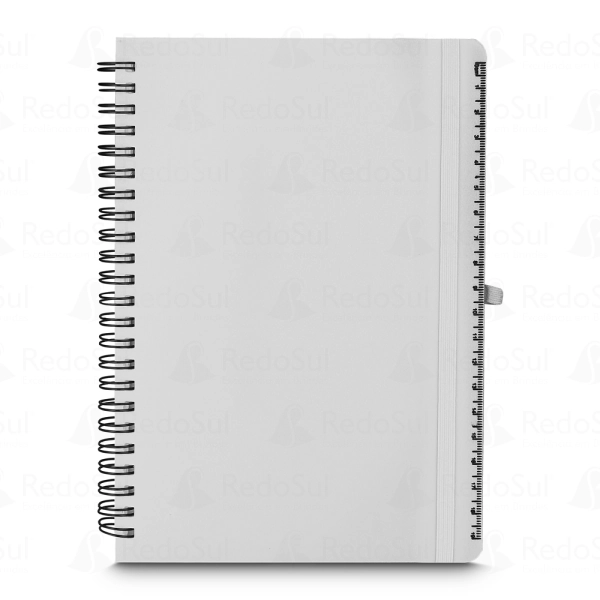 Caderno Personalizado de Anotações em pp reciclável com suporte para caneta